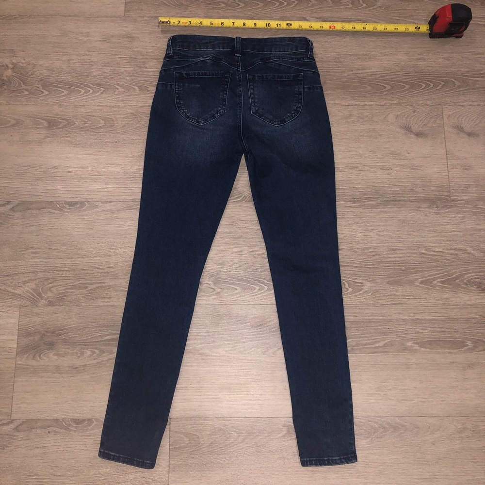 Refuge Charlotte Russe Blue Distressed Skinny Jean - Picture 3 of 3